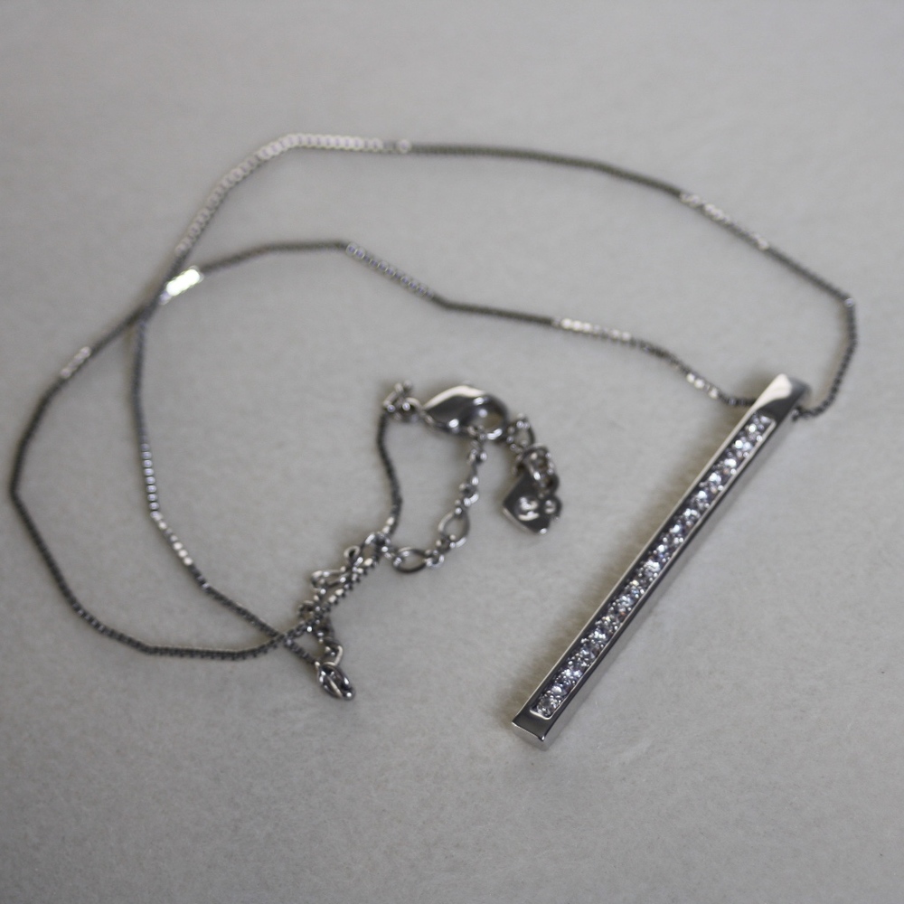 Swarovski Skinny Bar Pendant Necklace